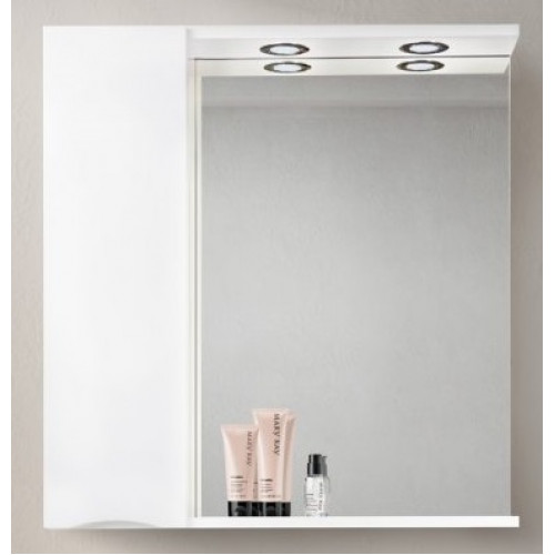 BelBagno Зеркало-шкаф MARINO-SPC-900/750-1A-BL-P-L Bianco Lucido