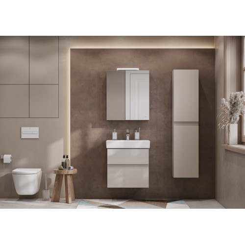 Зеркальный шкаф Roca Oleta 60см, 857645515 коричневый, с подсветкой