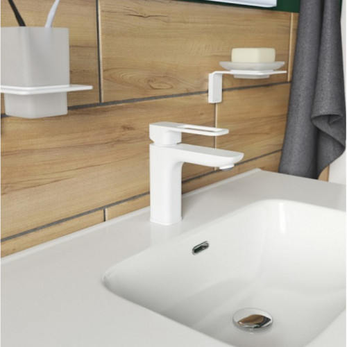 Смеситель для раковины Iddis Slide SLIWT00i01 белый матовый