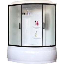Royal Bath Душевая кабина ALP RB 140ALP-C-BL-L 140x95 L стекло матовое профиль черный матовый