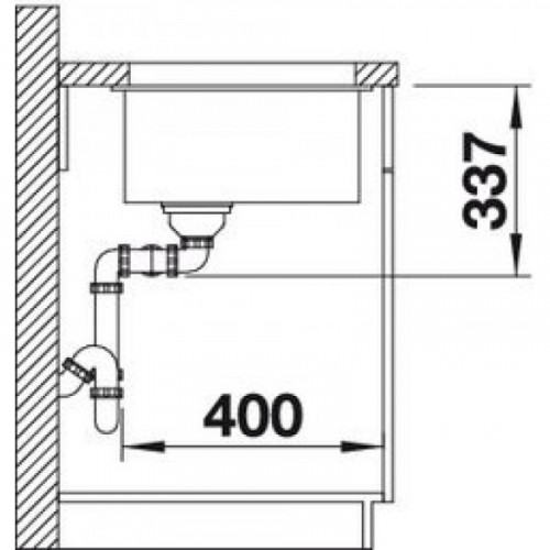 Кухонная мойка Blanco Subline 350/350-U, темная скала