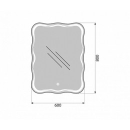 BelBagno Зеркало SPC-OND-600-800-LED-TCH