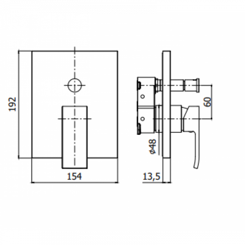 Смеситель для душа Paffoni Level LESBOX015CR хром