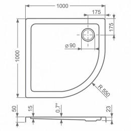 Roltechnik Экран для поддона "FLAT ROUND 1000"