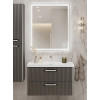 BelBagno Тумба с раковиной Due 80 подвесная Оружейная сталь ручки Белые