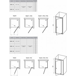 Ravak Душевая дверь в нишу PDOP1-90 Transparent, профиль белый