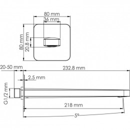 Смеситель для раковины WasserKRAFT A2151.279 золото
