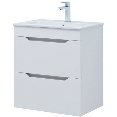 Aquanet Тумба с раковиной Практика 60 подвесная белая