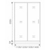 Good Door Душевое ограждение LATTE WTW-120-C-WE