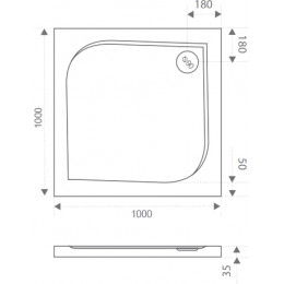 Good Door  Поддон для душа Квадро 100x100