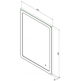 Зеркало Aquanet Ирис 60 см 316650 с подсветкой LED
