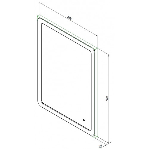 Зеркало Aquanet Ирис 60 см 316650 с подсветкой LED