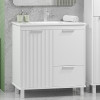 Brevita Тумба с раковиной Risacca (Рисака) 80 белая матовая