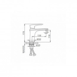 Смеситель для раковины Frap F1049 белый/хром
