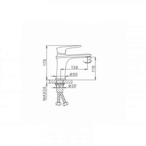 Смеситель для раковины Frap F1049 белый/хром