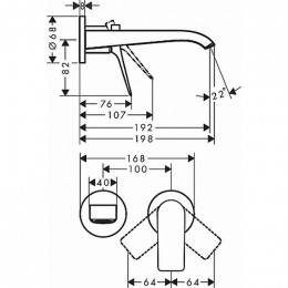Смеситель для раковины Hansgrohe Vivenis 75050700 белый матовый