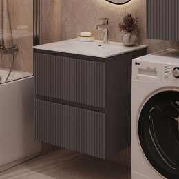 Aquanet Мебель для ванной Джейн 2.0 60 Flat подвесная графит матовый