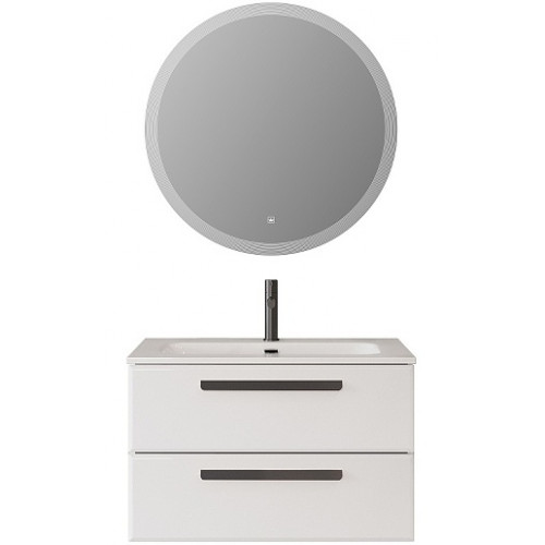 BelBagno Мебель для ванной Eco Cer-N 80 CZR-8073-80 bianco opaco ручки матовые чёрные