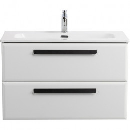 BelBagno Мебель для ванной Eco Cer-N 80 CZR-8073-80 bianco opaco ручки матовые чёрные