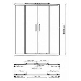 WasserKRAFT Шторка на ванну Lippe 45S02-170