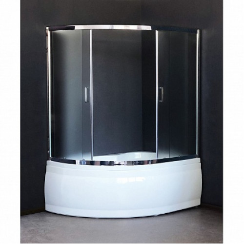 Royal Bath Душевая штора RB150ALP-C-CH (хром/6 мм матовое)