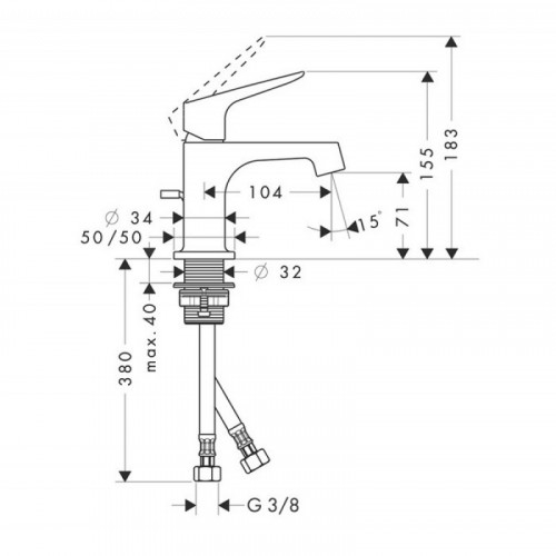 Смеситель для раковины Hansgrohe Axor Citterio M 34016000 хром