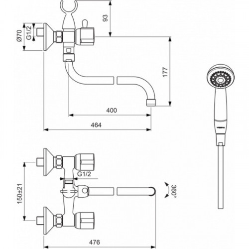 Смеситель VIDIMA ECO (BA164AA) для ванны