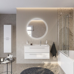 BelBagno Мебель для ванной Eco Cer-N 100 R bianco lucido ручки сатин