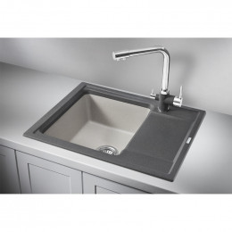 Кухонная мойка Granula Hibrid HI-65 65x50 графит/базальт