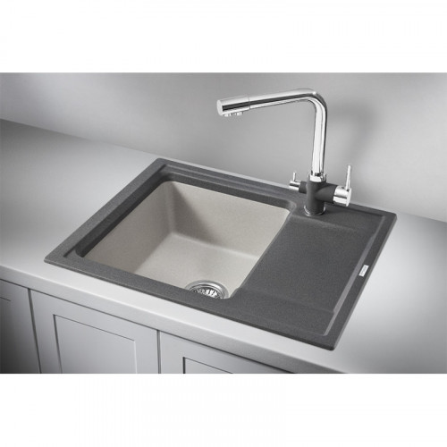 Кухонная мойка Granula Hibrid HI-65 65x50 графит/базальт
