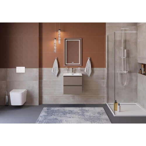 BelBagno Тумба с раковиной Kraft 39-50 подвесная Бежевый матовый с раковиной BB-8099-3-50