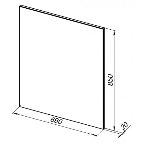 Зеркало Aquanet Lino 70 00253906 белый матовый
