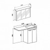 Runo Мебель для ванной Лира 120 L белая