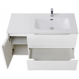 BelBagno Тумба с раковиной Etna 100 R подвесная белая матовая