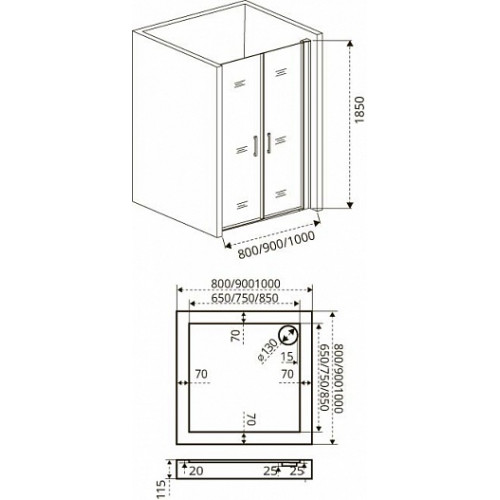 Good Door Душевое ограждение FANTASY SD-100-C-CH