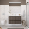 BelBagno Тумба с раковиной Uno 100 подвесная Бежевый матовый с раковиной BB-8099-100