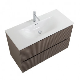 BelBagno Тумба с раковиной Uno 100 подвесная Бежевый матовый с раковиной BB-8099-100