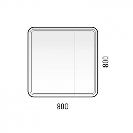 Зеркальный шкаф Corozo Алабама 80 см SD-00000902 с подсветкой, белый