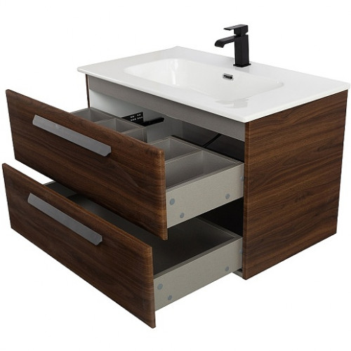 BelBagno Мебель для ванной Eco Cer-N 80 CZR-8095-80 орех шоколад софт ручки серые