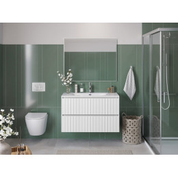 BelBagno Тумба с раковиной Uno 100 подвесная Bianco Opaco с раковиной BB-8099-100