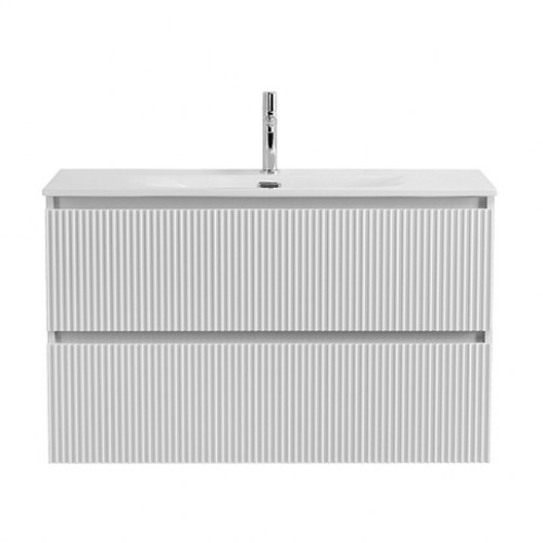 BelBagno Тумба с раковиной Uno 100 подвесная Bianco Opaco с раковиной BB-8099-100
