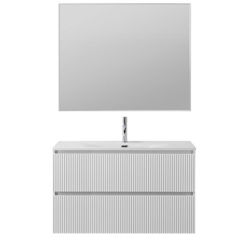 BelBagno Тумба с раковиной Uno 100 подвесная Bianco Opaco с раковиной BB-8099-100