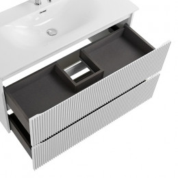 BelBagno Тумба с раковиной Uno 100 подвесная Bianco Opaco с раковиной BB-8099-100