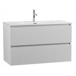 BelBagno Тумба с раковиной Uno 100 подвесная Bianco Opaco с раковиной BB-8099-100