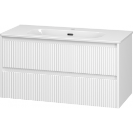 Brevita Тумба с раковиной Riva 100 подвесная белая