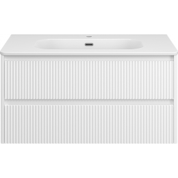 Brevita Тумба с раковиной Riva 100 подвесная белая