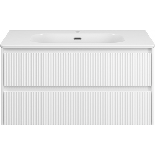 Brevita Тумба с раковиной Riva 100 подвесная белая