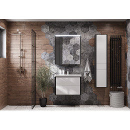 Зеркальный шкаф Roca Ronda 70см, ZRU9302969 белый глянец/антрацит, с подсветкой