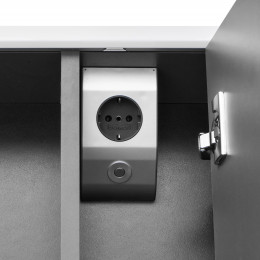 Зеркальный шкаф Roca Ronda 70см, ZRU9302969 белый глянец/антрацит, с подсветкой