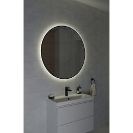 Зеркало ECLIPSE smart 100x100 в черной рамке